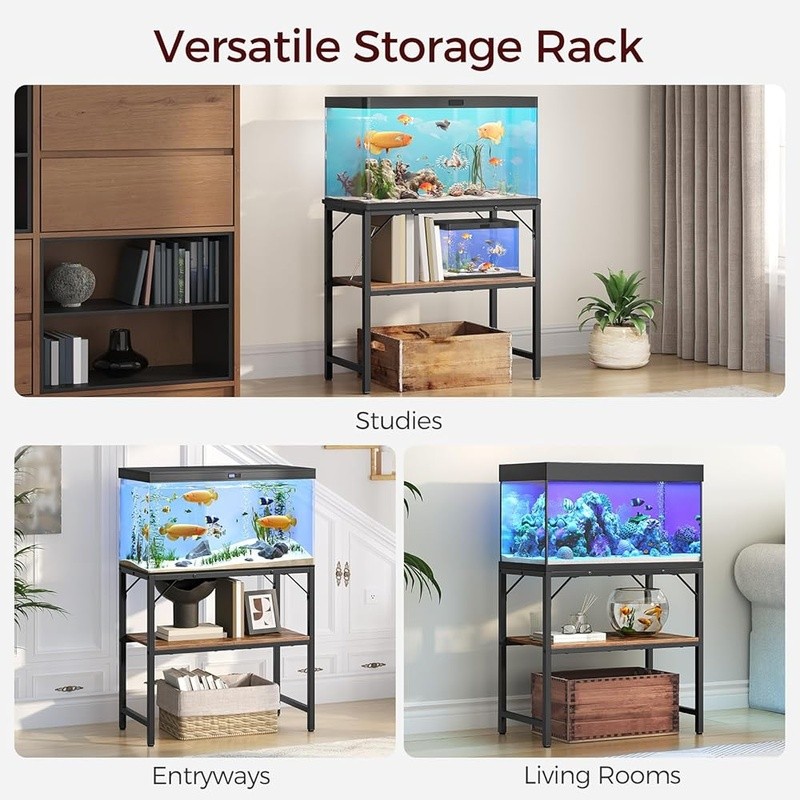Durable Metal Aquarium Stand Fish Tanks Storage Rack Multi-functional Use