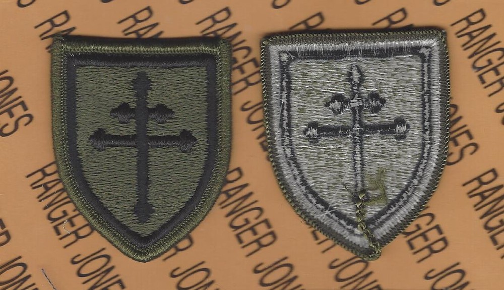 US Army 79th Infantry Division OD Green & Black BDU uniform patch m/e