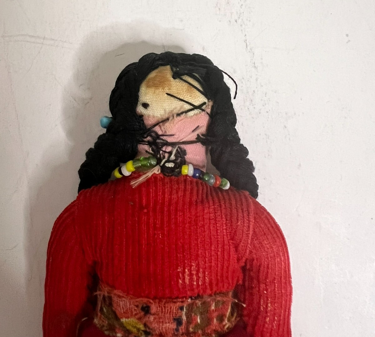 3 Vintage Navajo Fabric Doll Family Handmade Native American Man Woman Child