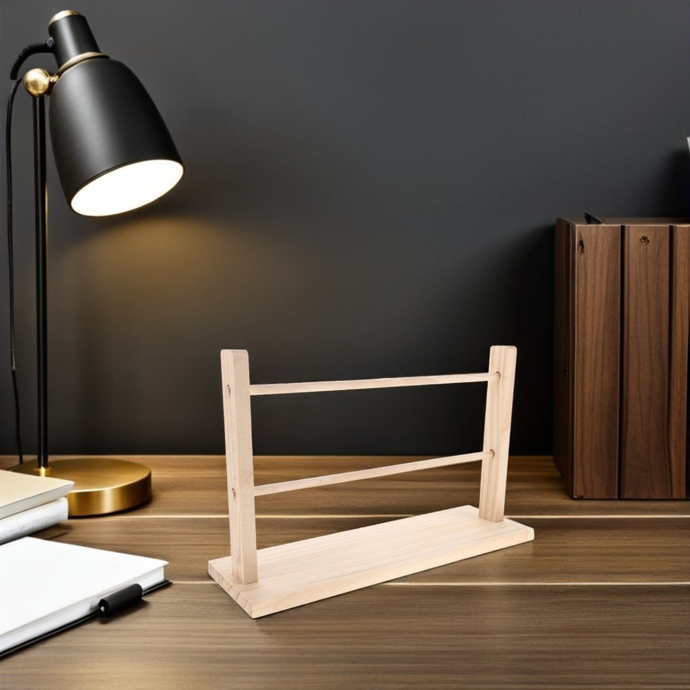 Solid Wood Ribbon Storage Rack Portable Organizer Display Holder