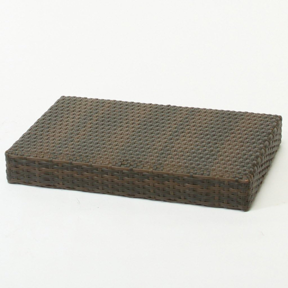 Salem Outdoor Wicker Adjustable Folding Table, Multibrown