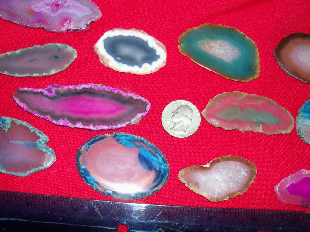 1  medium thin agate slice per lot