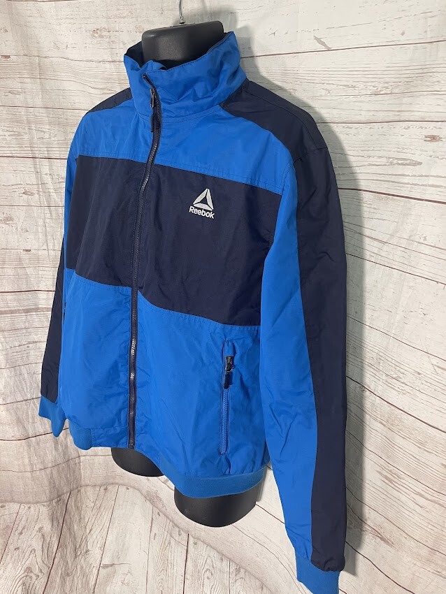 Reebok Men's Active Jacket Blue Full Zip Size L Large