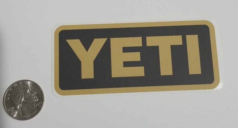 YETI Logo Sticker Gold