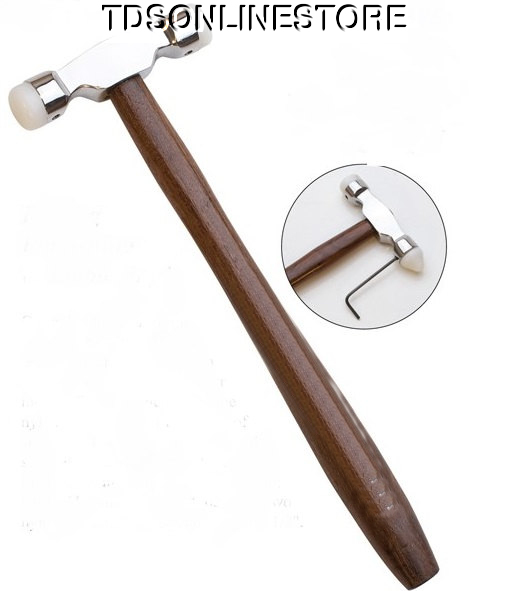 Nylon Tipped Forming, Raising Etc. Hammer With 9 Interchangeable Tips