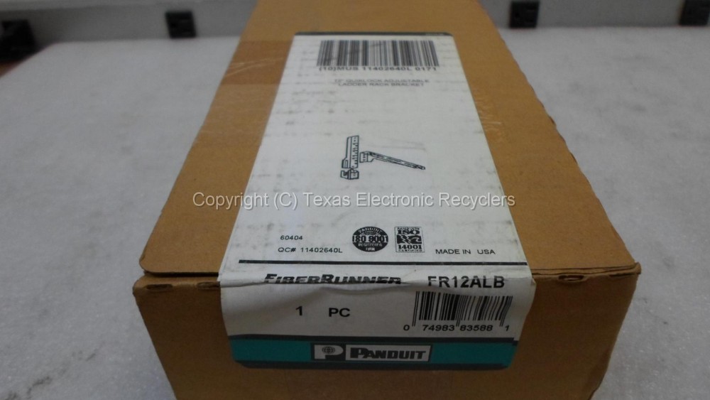 Panduit FR12ALB 12" Quicklock Adjustable Ladder Rack Bracket