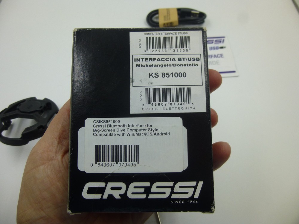 CRESSI INTERACTIVE INTERFACE BLUETOOTH / USB MODEL KS 851000 FOR DIVE COMPUTER