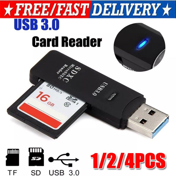 USB 3.0 SD Card Reader for PC Micro SD Card to USB Adapter for Camera Memory C