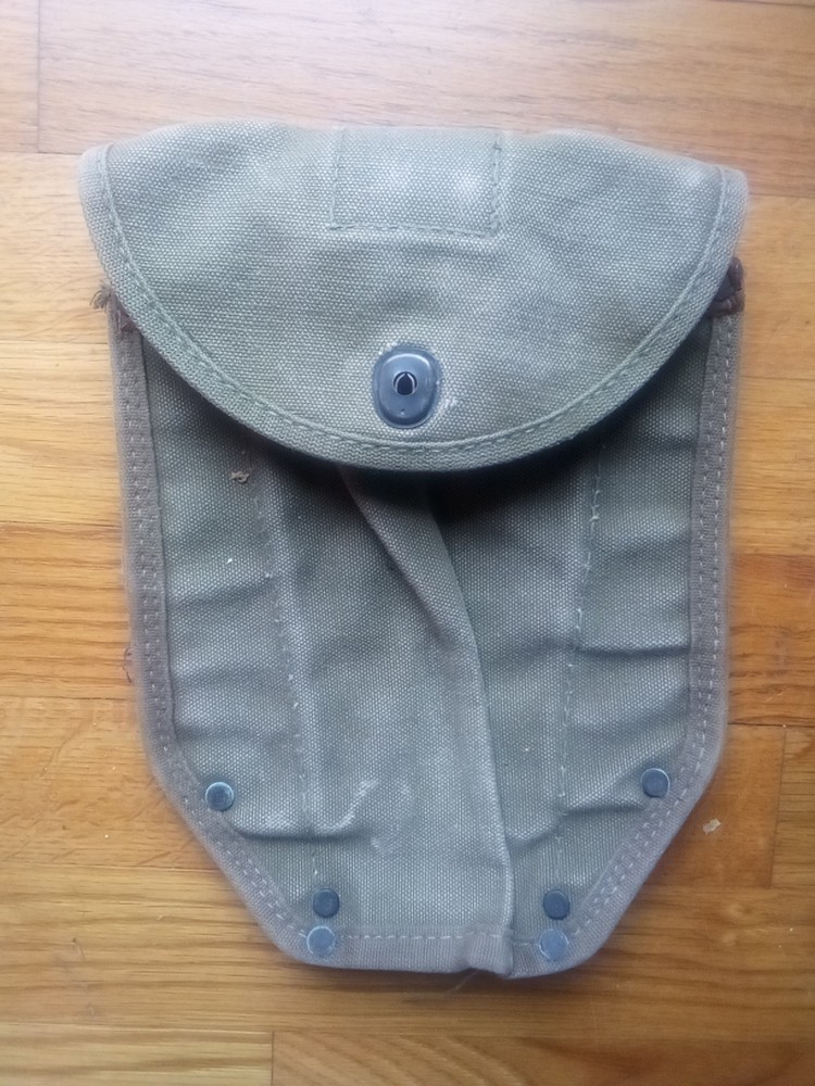 RARE & UNIQUE 1945 DTD BRITISH ADAPTED U.S. E-TOOL COVER carrier shovel airborne