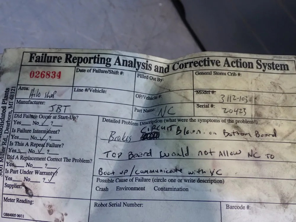 JBT CORPORATION 3112-103 CONTROLLER 04200480891