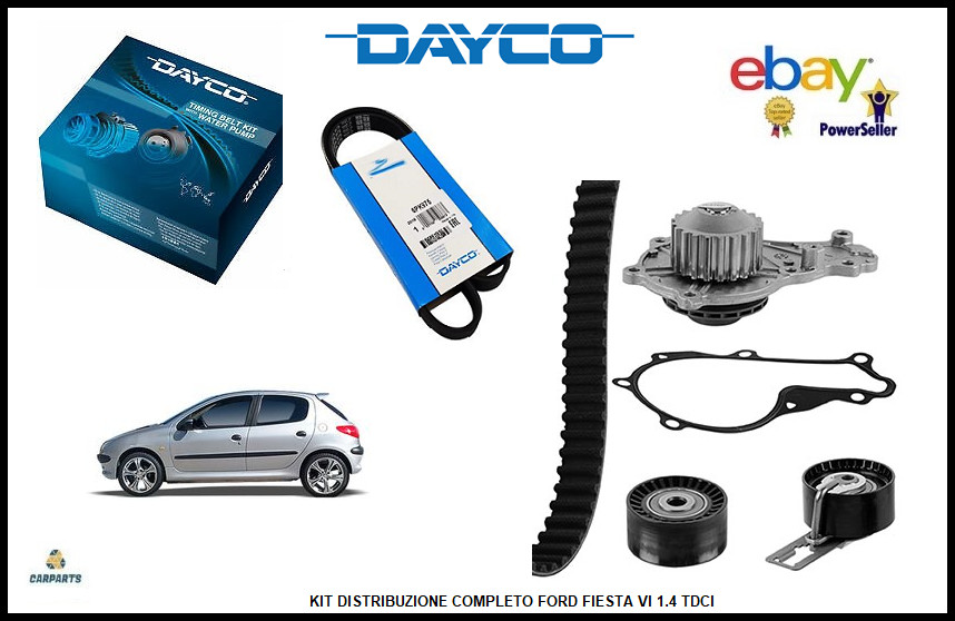 Service Belt Water Pump Distribution Kit for Peugeot 206+1.4 HDI from 2009-