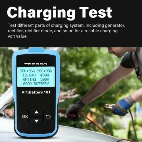 TOPDON AB101 Battery Tester 12V Load Charging System Analyzer 100-2000CCA