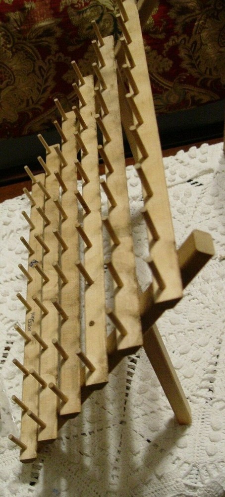 Sewing Thread Storage Rack + Bag of Thread