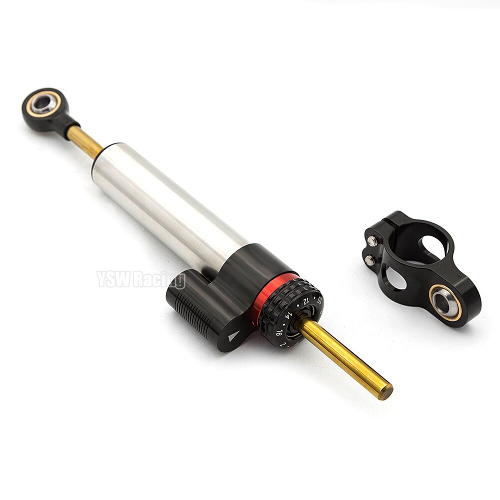 Motorcycle Adjustable Steering Damper Linear Stabilizer Reversed Safety Control