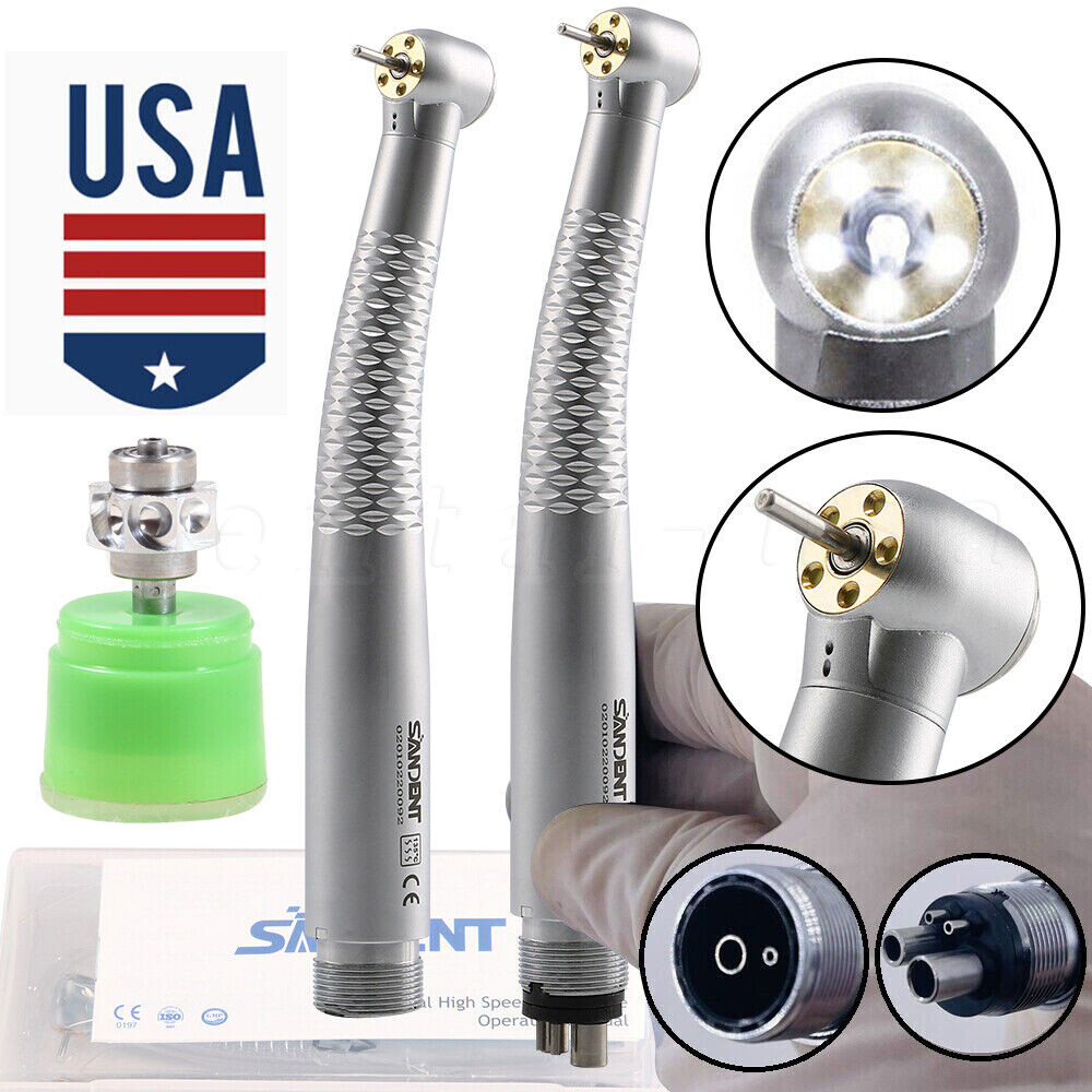 NSK Style Dental LED E-generator High Speed Handpiece 5*Bulb Fiber Optic / Rotor
