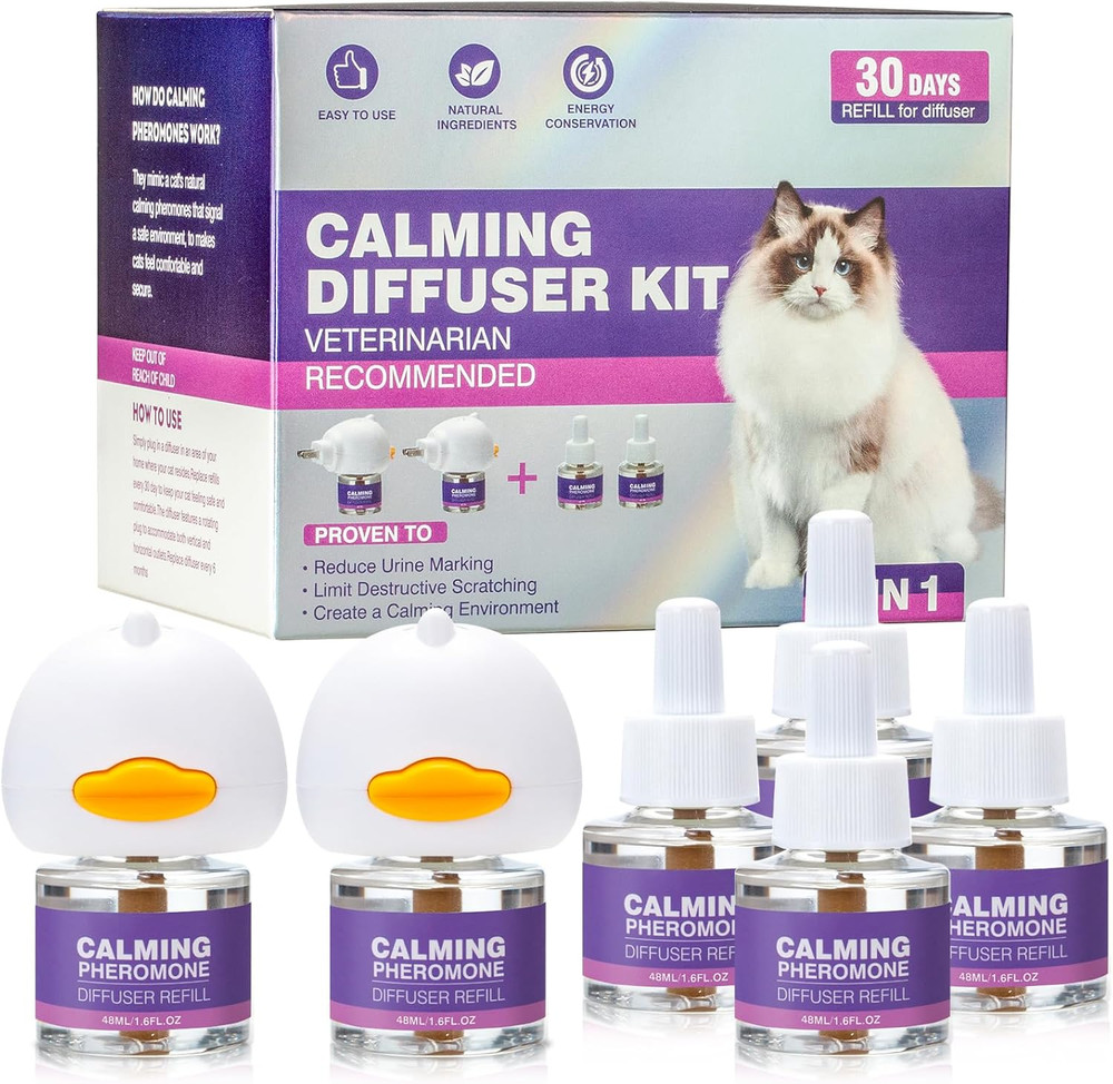 Cat Calming Diffuser Comfort for Cats Refill Reduce Fighting Relaxing 48Ml/Bottl