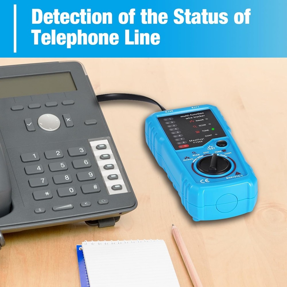 Network Cable Tester, Line Finder with Probe Tone, Wire Tracker Blue