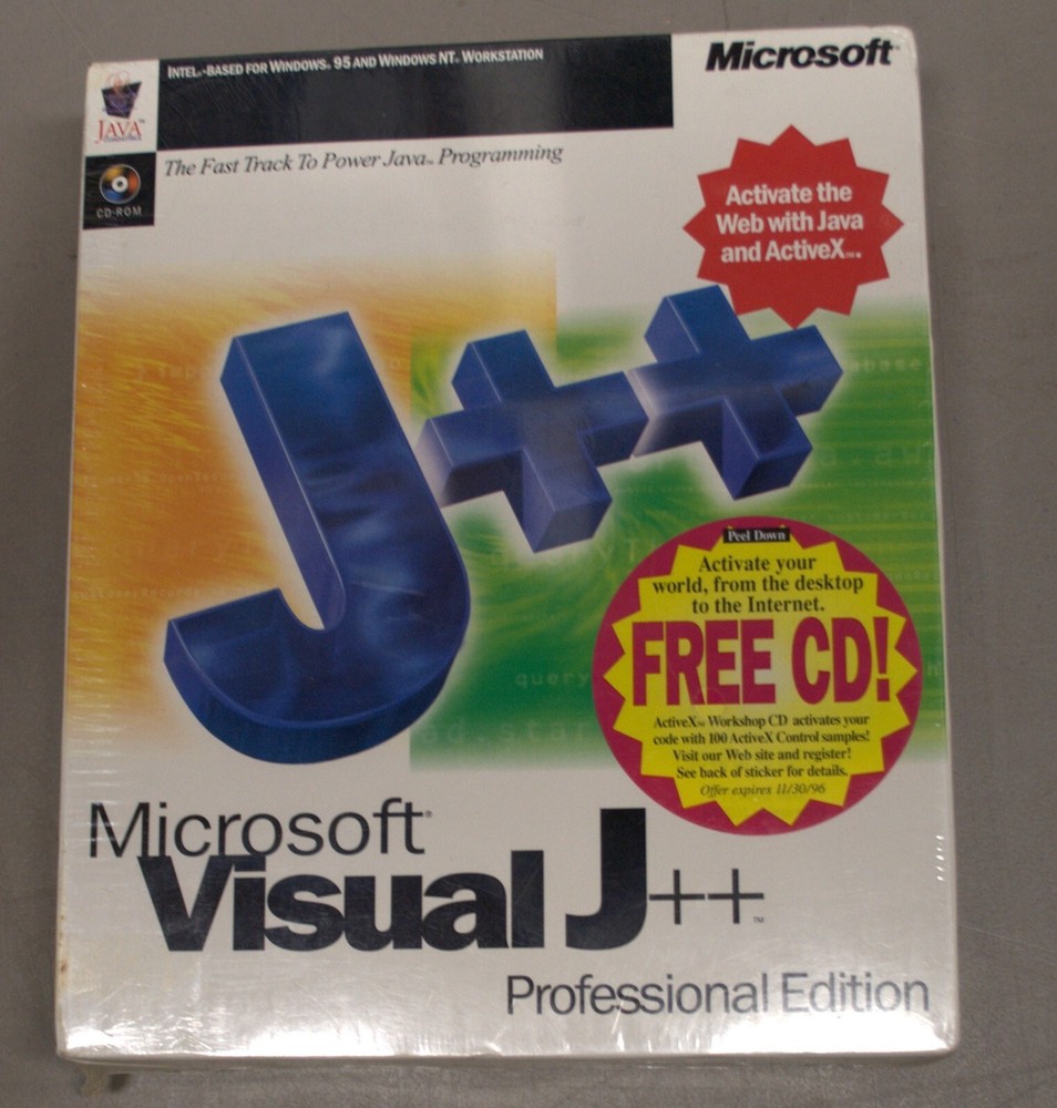 Microsoft VISUAL J++  PROFESSIONAL *NIB Unopened!*
