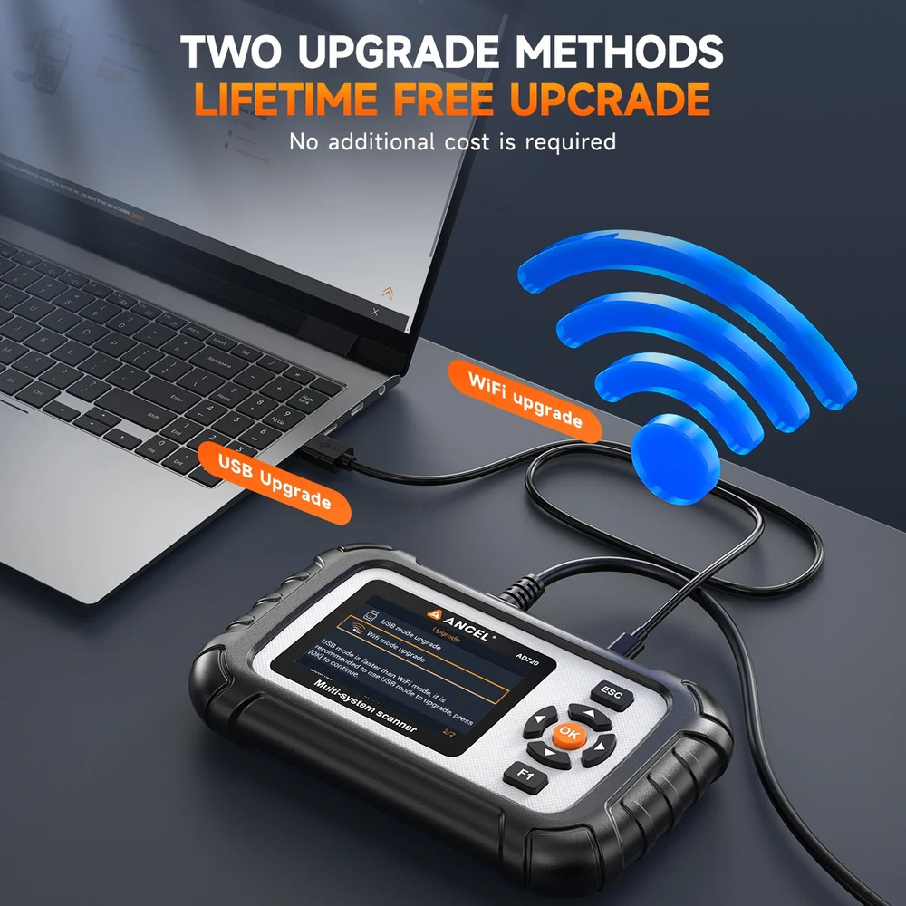 ANCEL AD720 OBD2 Scanner Transmission Engine ABS SRS Diagnostic Tool Code Reader