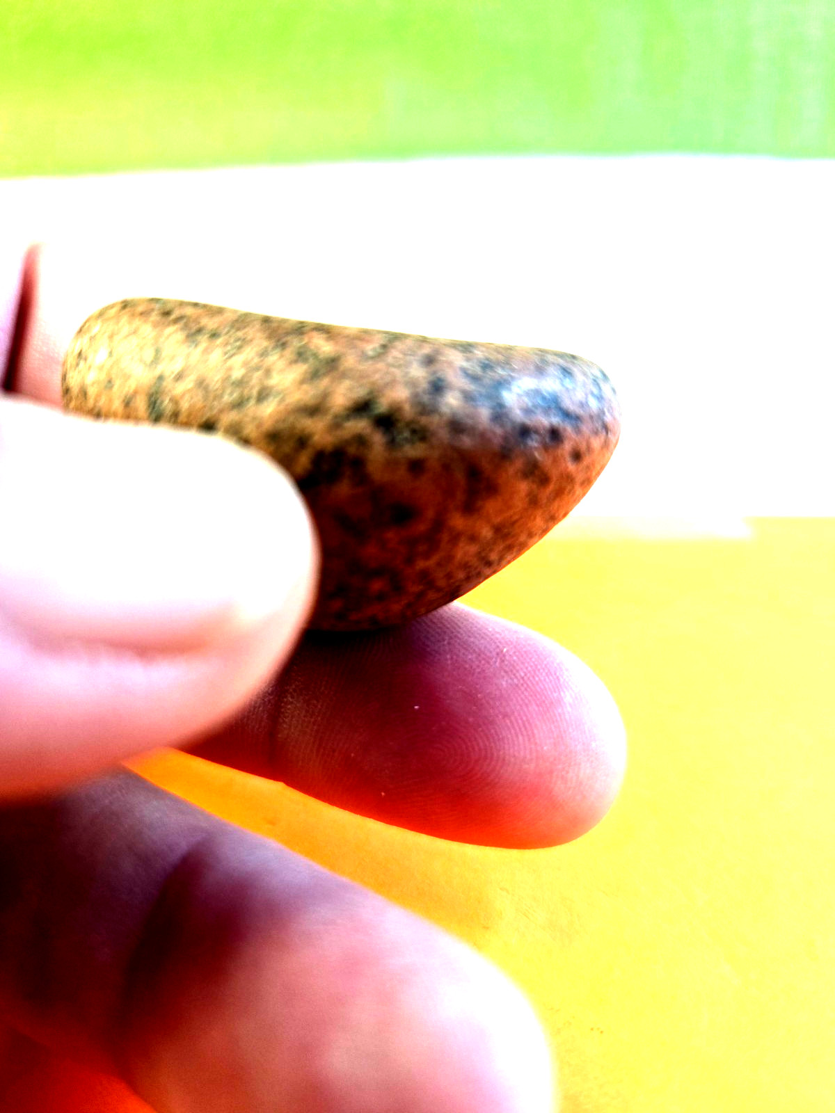 Authentic Beautiful colored well polished Granite cone personal find Mi.
