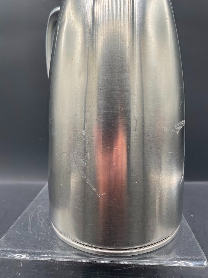 Vintage Stainless Insulated Silver Brit. Design Carafe Coffee Chocolate Pot