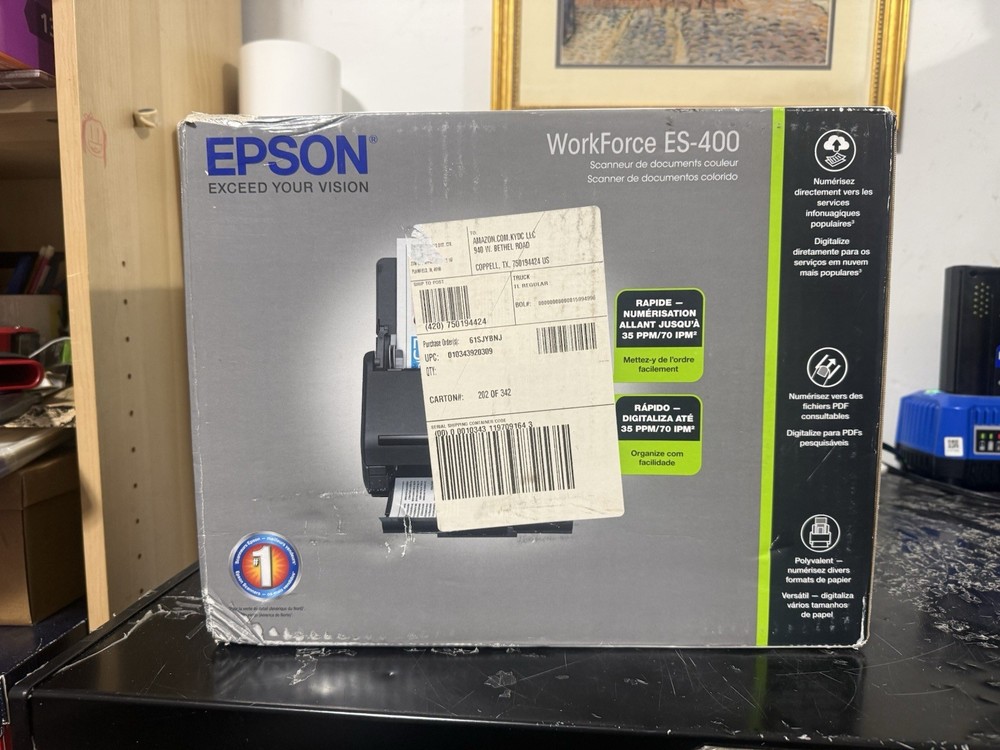 Epson Workforce ES-400 Color Duplex Desktop Document Scanner (SEALED)