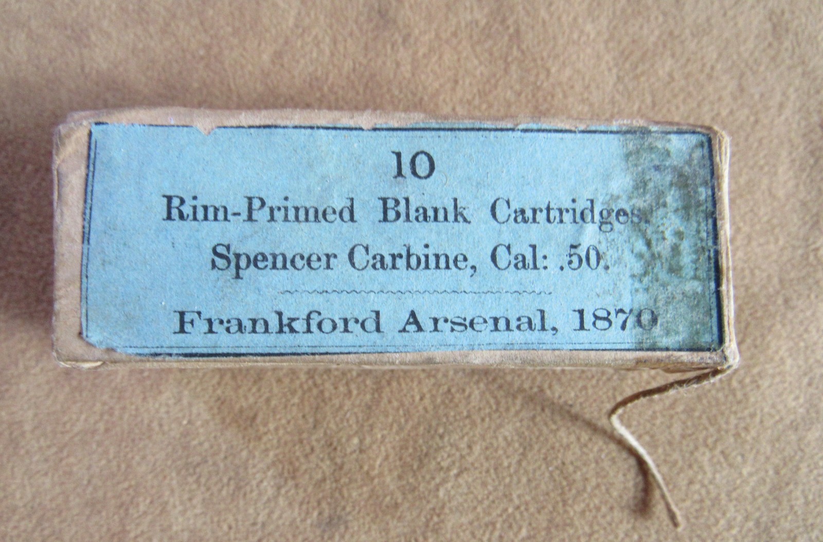 1870 Early Indian Wars Original Spencer Carbine Frankford Arsenal Box