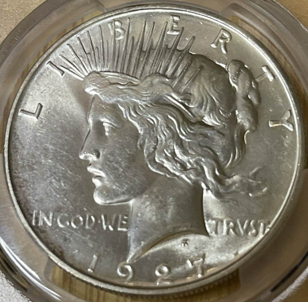 1927-D Peace Silver Dollar PCGS MS62