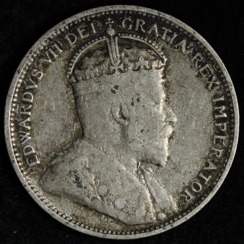 1907 Canada SILVER Twenty Five Cents E327 DIACH