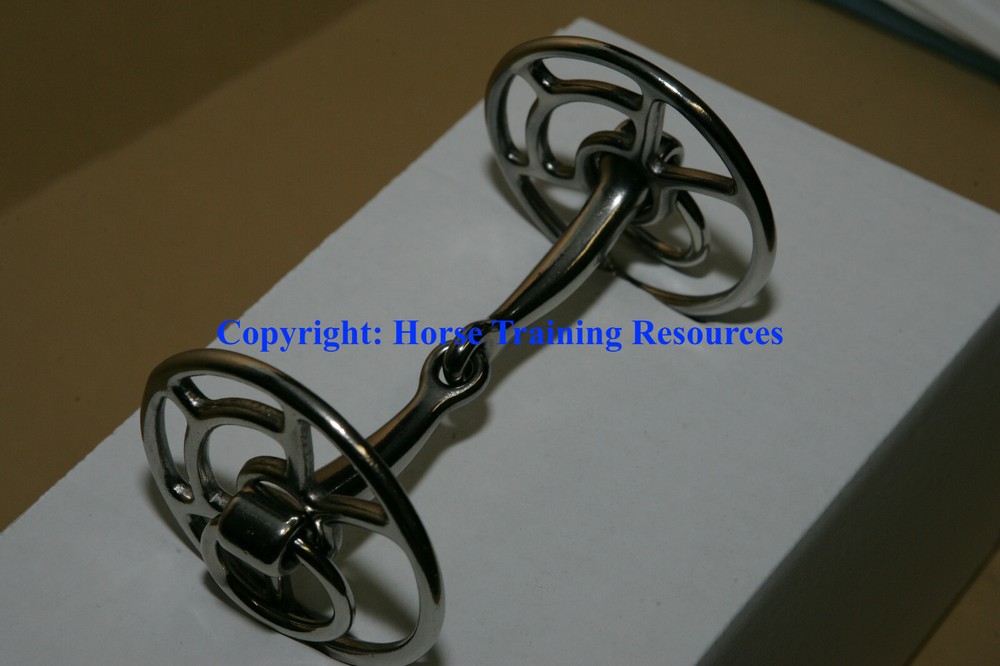 Prof Jesse Beery 4-Way Riding Training Driving Bit Snaffle w/ Instructions NEW