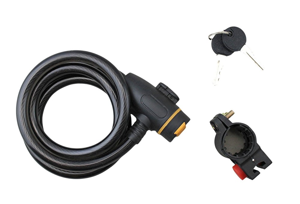 2 Pack Bicycle Lock 47" Two Keys and Mounting Bracket 11.5mm Thick Multi Purpose