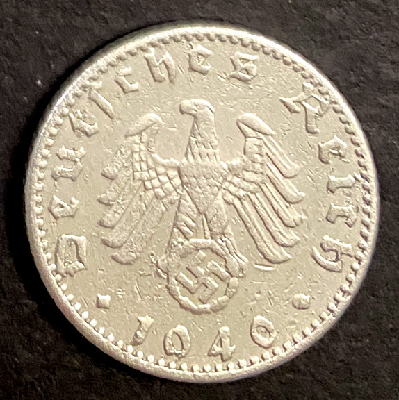 WWII Germany 50 Pfennig 1939-1944 Coin Circulated Historic Wartime Currency Rare