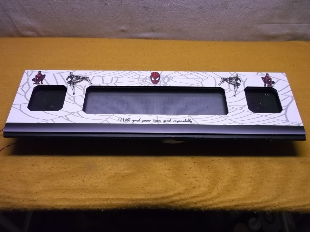 STERN SPIDERMAN PINBALL CUSTOM SPEAKER DISPLAY PANEL ARTWORK MOD MODIFICATION