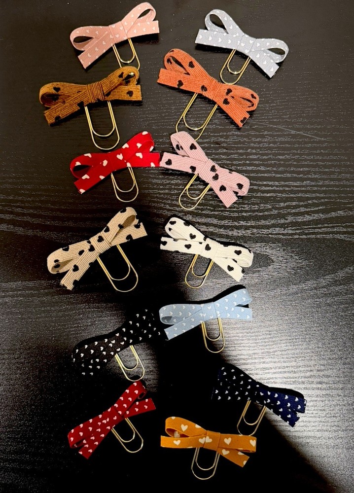 Peonies Paperie Bow Planner Clips
