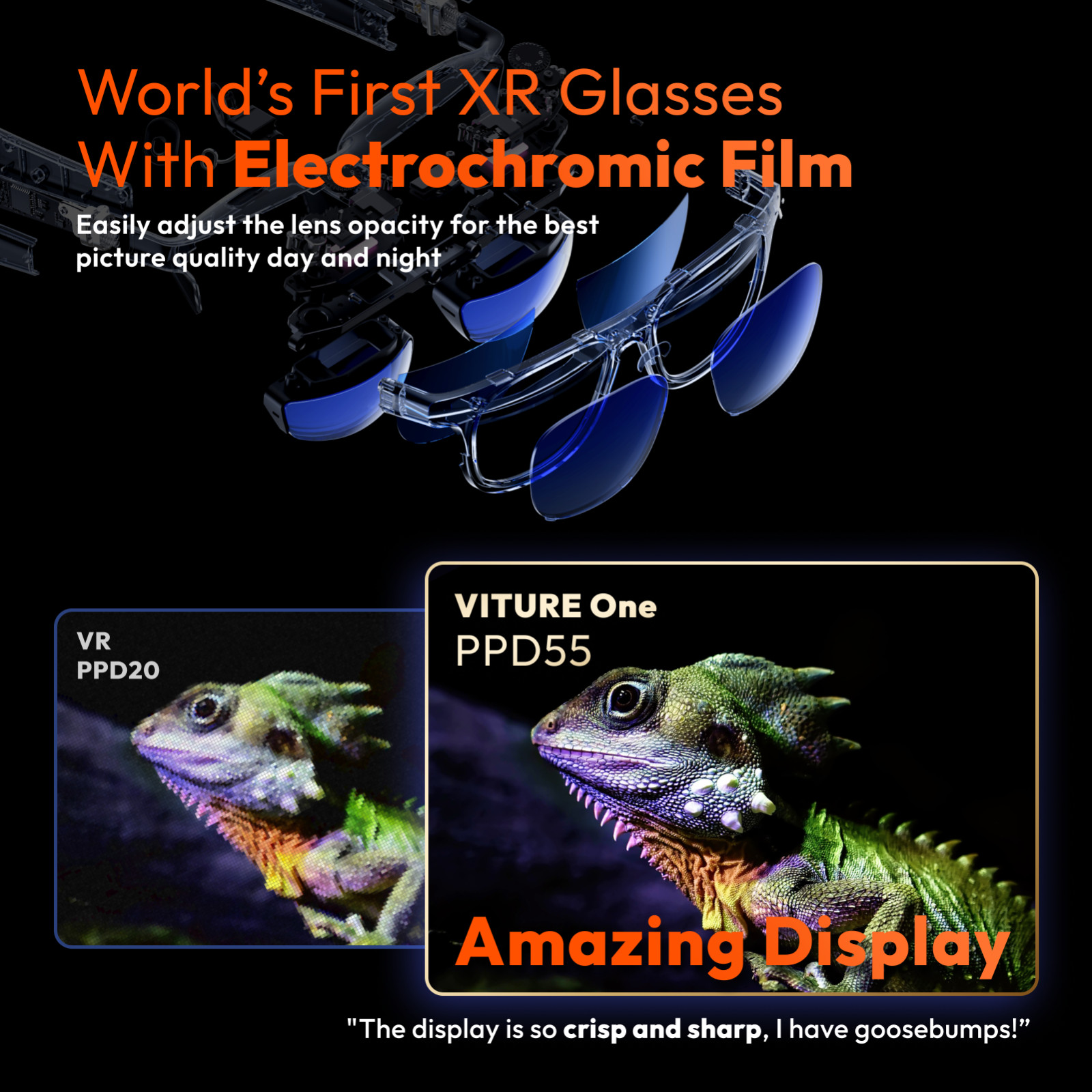 VITURE One XR/AR Glasses 120" Full HD Display Harman Sound Matte Blue (Good)