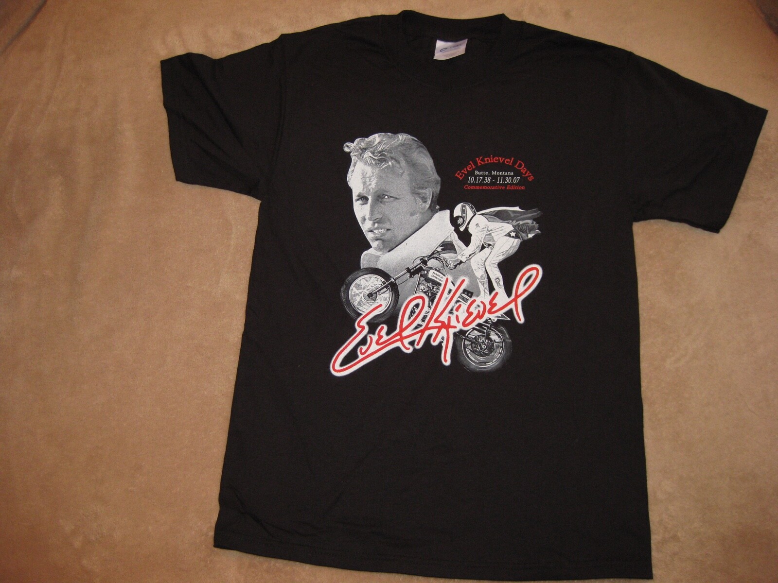 Evel Knievel Commemorative "Concert style" T-Shirt! LAST STOCK $9.99 S-M-L ONLY!