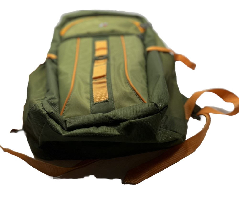 Russell Athletic Backpack Green and Orange Multiple Pockets