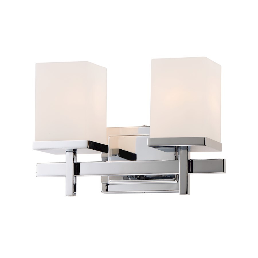 Maxim Lighting Tetra 2-Light Bath Vanity, Polished Chrome - 2152SWPC