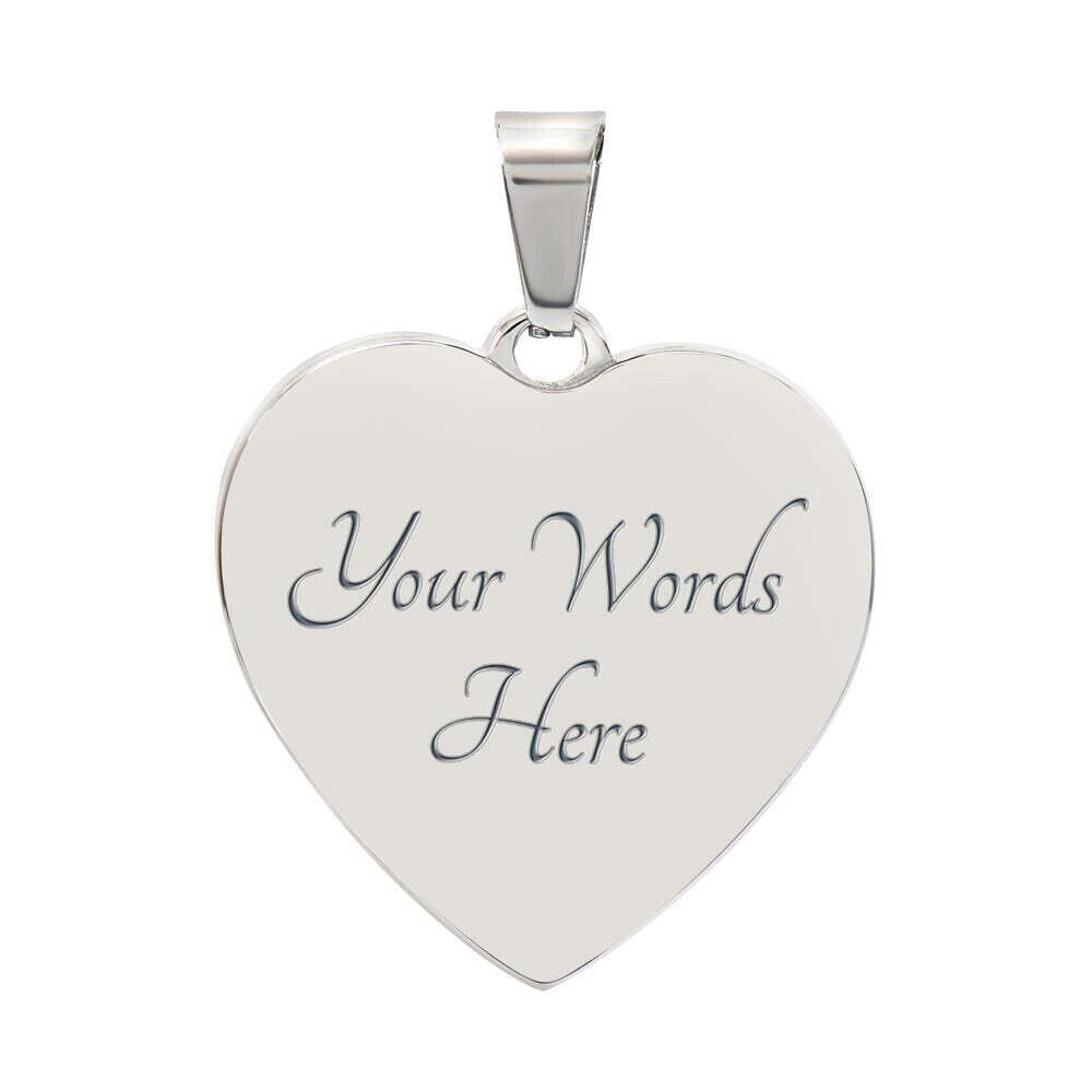 Graphic Heart Pendant + Necklace - Round Mandala Pattern