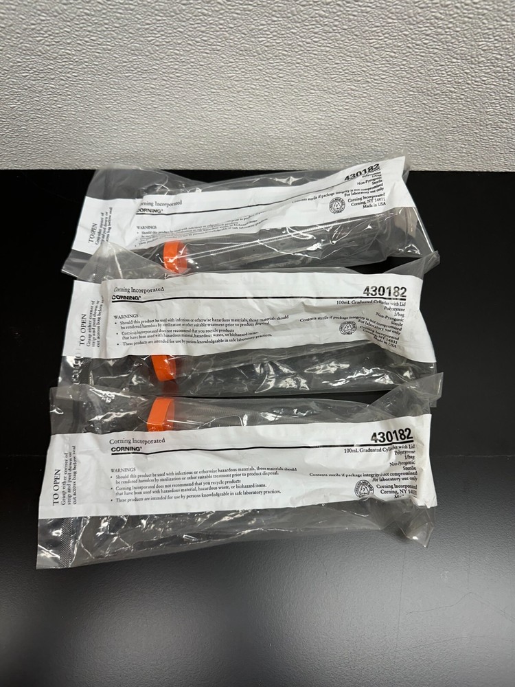 Corning REF 430182 100 mL Polystyrene Graduated Cylinder Sterile
