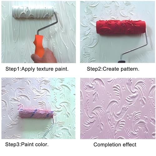 7"DIY Patterned Paint Roller | Decorative Art Texture Roller | Embossing BK323R