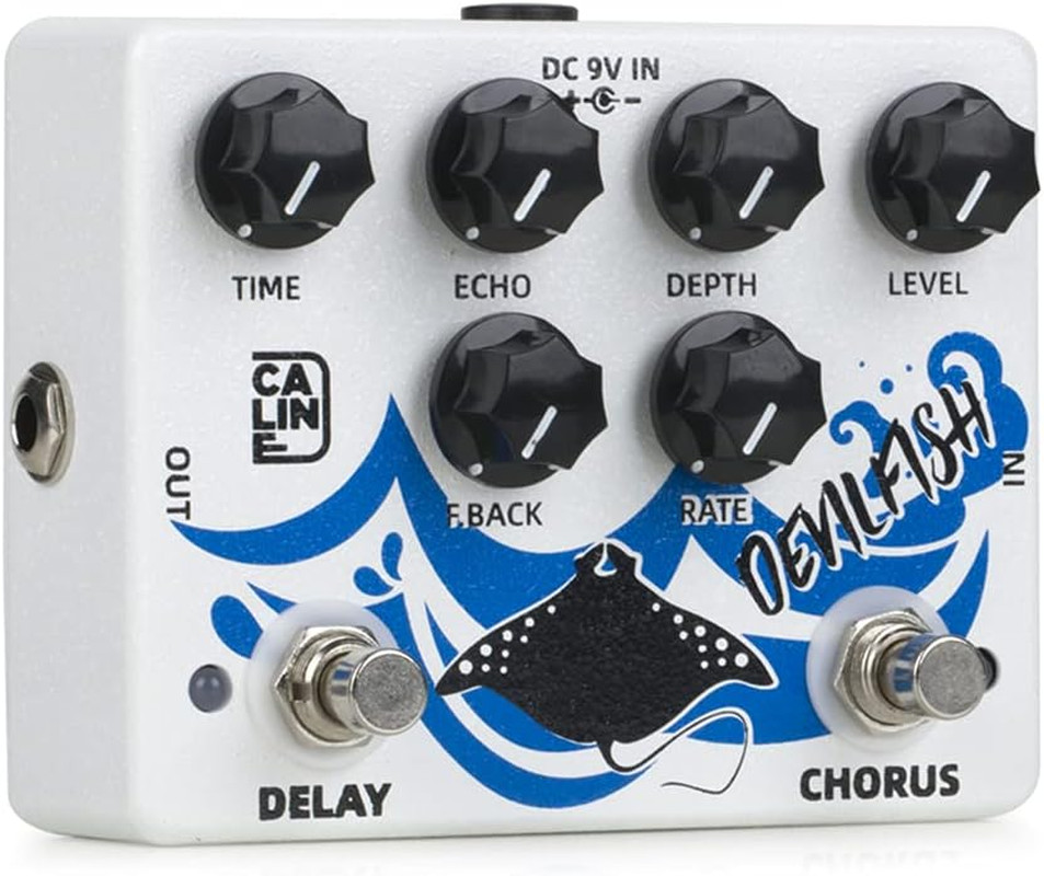 DCP-03 DEVILFISH Chorus Delay Effect Pedal Dual Guitar Pedal