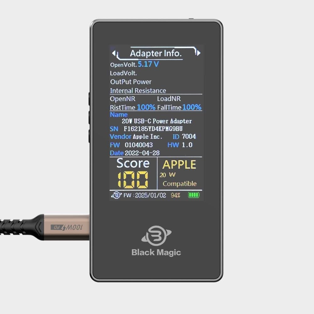 NoirsBoxes iPhone Cable Tester MFi E-Marker Voltage Power Output Lightning