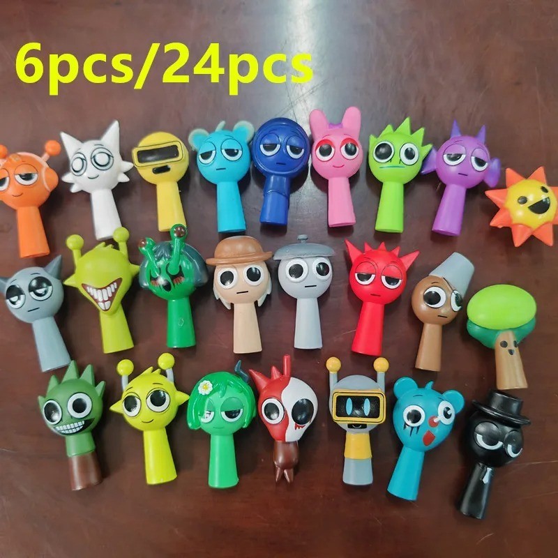 24pcs set Sprunki Model Toy Game Action Figures Toy Birthday Gift