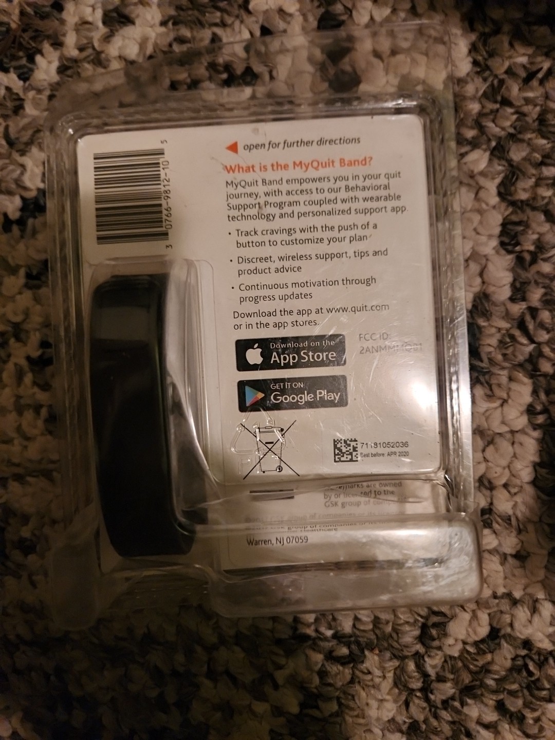 2 GSK My Quit Band Quit Smoking Smartwatch