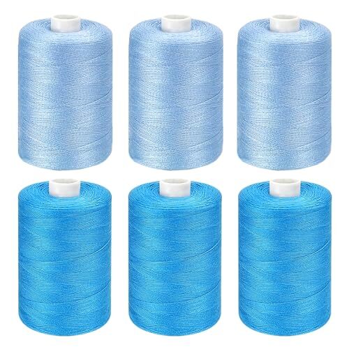 All Purpose Sewing Thread, Thread for Sewing Machine, 6 Spools Each 1000 Yards