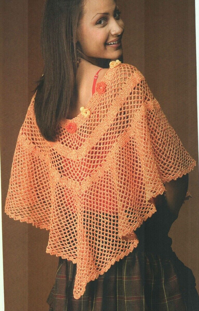 SUNSHINE PONCHO WOMEN'S CROCHET PATTERN INSTRUCTIONS