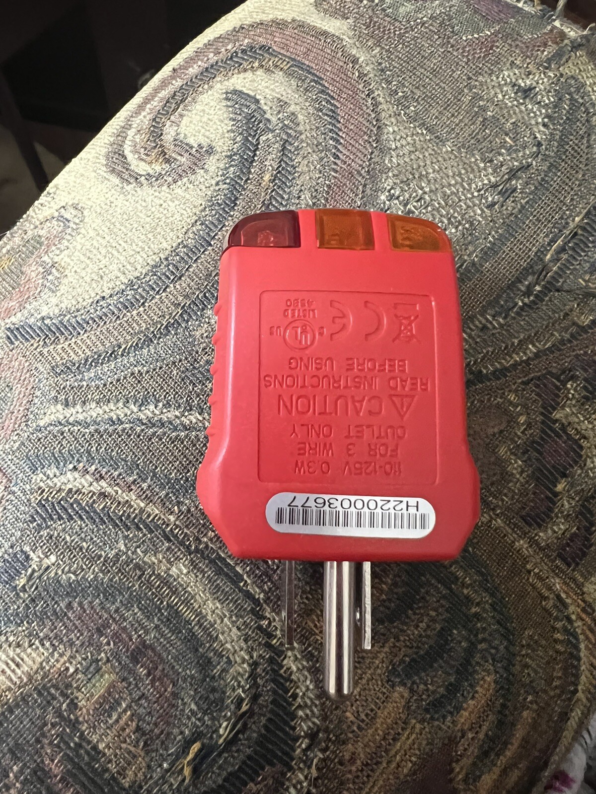 Westward 19T234 Receptacle Tester With Gfci,110To 125Vac