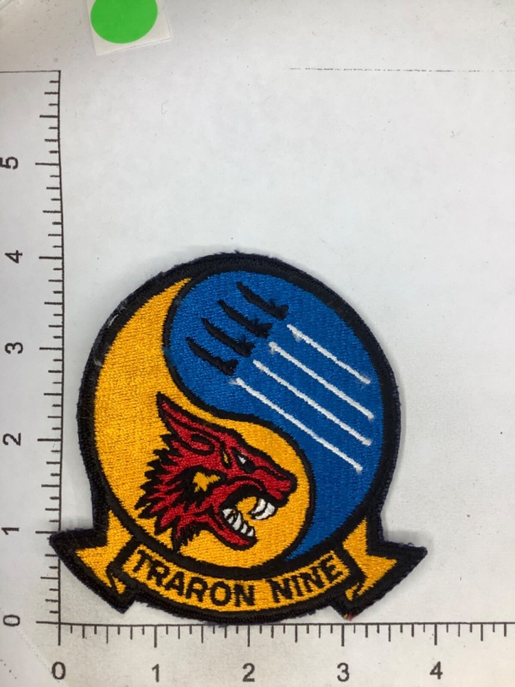 VINTAGE US NAVY TRARON NINE PATCH
