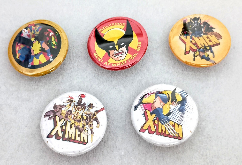 Marvel X-Men Wolverine 5 Button Pin Set 2019 New NOS